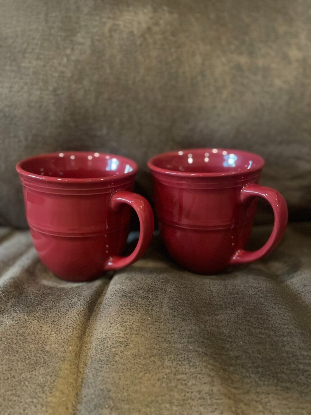 Set of 2 Mainstays Stoneware Sedona Forest Red Vintage Mugs